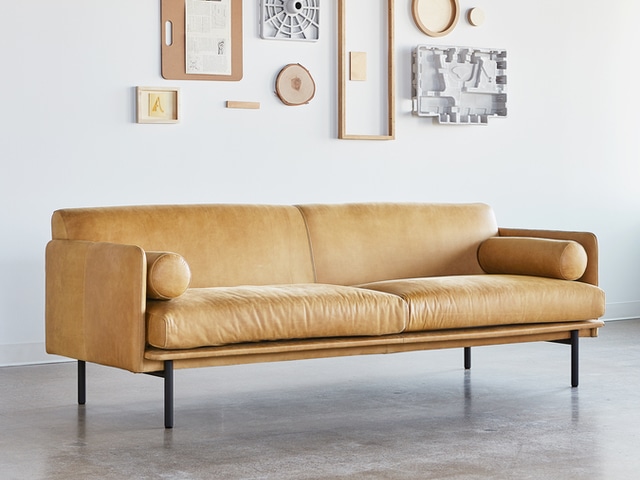 Foundry Sofa – Canyon Whiskey Leather – L01